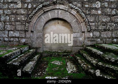 Kirche San Martiño de Couto, Taboada, Lugo, Spanien Stockfoto