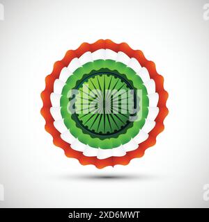 indische Flagge Thema Vektor Design Illustration Stock Vektor