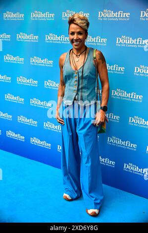 LONDON, GROSSBRITANNIEN. Juni 2024. Dame Kelly Holmes nimmt an der 1. „Njubiläum“-Performance von Mrs. Doubtfire: The Musical im Shaftesbury Theatre in London, Großbritannien Teil. Quelle: Siehe Li/Picture Capital/Alamy Live News Stockfoto