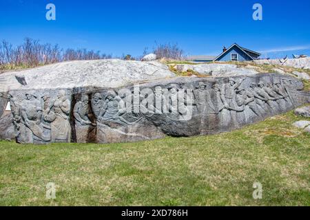 Fisherman's Monument in Peggy's Cove, Nova Scotia, Kanada Stockfoto