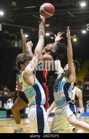 Darius Acuff Jr. (USA), (Argentinien). FIBA Basketball Americup U18 - Buenos Aires 2024 Stockfoto