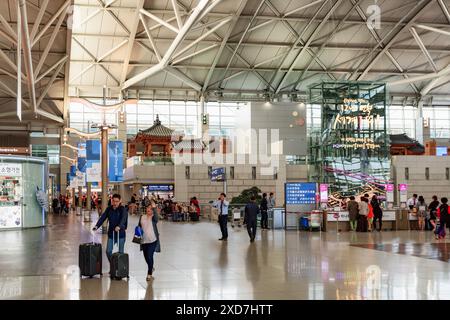 Seoul, Südkorea - 16. Oktober 2017: Passagierterminal des Incheon International Airport, des größten Flughafens Südkoreas und der Region. Stockfoto