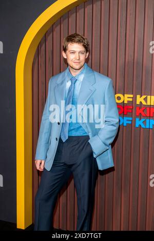 NEW YORK, NEW YORK – 20. JUNI: Joe Alwyn nimmt am 20. Juni 2024 im Museum of Modern Art in New York City an der New Yorker Premiere Teil. Stockfoto