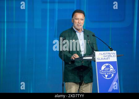 Wien, Österreich. Juni 2024. Österreichischer Weltgipfel 2024 - Schwarzenegger Initiativ - am 20. Juni 2024 in der Hofburg in Wien. Arnold SCHWARZENEGGER. - 20240620 PD4992 Credit: APA-PictureDesk/Alamy Live News Stockfoto