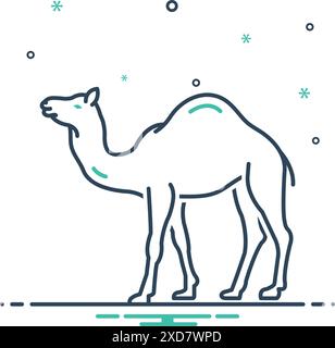 Symbol für Kamel, Karawane Stock Vektor