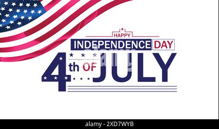 Feiern Sie die Freiheit mit einem Happy Independence Day Design Stock Vektor