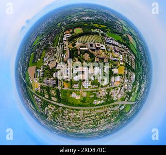 Luftaufnahme, Technische Universität Dortmund Campus Nord, Technologiezentrum Dortmund Emil-Figge-Straße, Wissenschafts- und Technologie-Campus, Autobahn Stockfoto