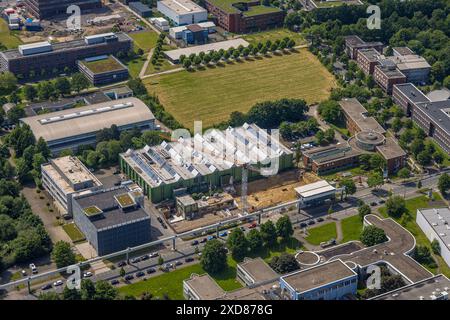 Luftbild, Technische Universität Dortmund Campus Nord, Technologiezentrum Dortmund Emil-Figge-Straße, Wissenschaftscampus und Technologiecampus, Autob Stockfoto