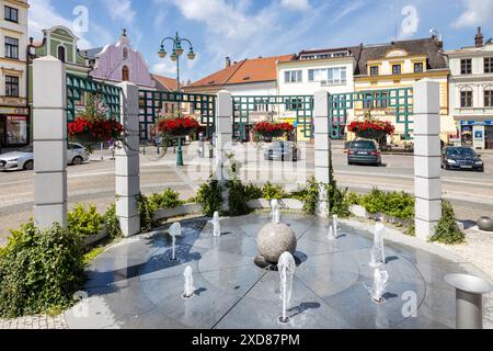 náměstí Přemysla Otakara II., Vysoké Mýto, Východní Čechy, Česká republika / Platz von Premysl Otakar II., Vysoke Myto, Tschechische Republik Stockfoto