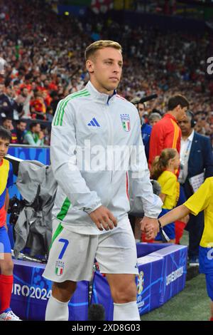 Davide Frattesi (Italien) während der UEFA Euro 2024 - Spanien gegen Italien, UEFA-Fußball-Europameisterschaft in Gelsenkirchen, Deutschland, 20. Juni 2024 Stockfoto