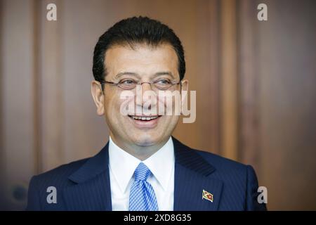 Ekrem Imamoglu, Oberbuergermeister von Istanbul. Berlin, 21.06.2024. Berlin Deutschland *** Ekrem Imamoglu, Oberbürgermeister von Istanbul Berlin, 21 06 2024 Berlin Deutschland Copyright: xThomasxTrutschelxphotothek.dex Stockfoto