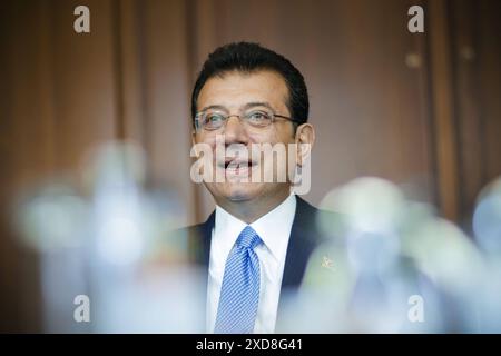 Ekrem Imamoglu, Oberbuergermeister von Istanbul. Berlin, 21.06.2024. Berlin Deutschland *** Ekrem Imamoglu, Oberbürgermeister von Istanbul Berlin, 21 06 2024 Berlin Deutschland Copyright: xThomasxTrutschelxphotothek.dex Stockfoto