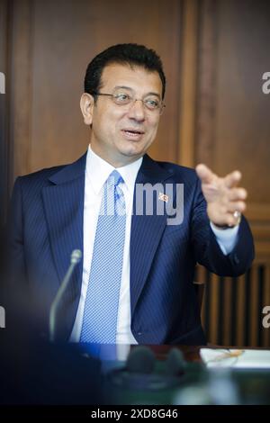 Ekrem Imamoglu, Oberbuergermeister von Istanbul. Berlin, 21.06.2024. Berlin Deutschland *** Ekrem Imamoglu, Oberbürgermeister von Istanbul Berlin, 21 06 2024 Berlin Deutschland Copyright: xThomasxTrutschelxphotothek.dex Stockfoto