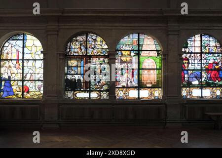 Kapelle der Kommunion (Galerie des Klosters oder Kammer der Katechismen) in der Kirche Saint-Etienne-du-Mont, Quartier Latin im 5. Arrondissement, Paris Stockfoto