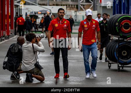 Montmelo, Spanien, 21. Juni 2024, Carlos Sainz, aus Spanien, tritt für Ferrari an. Der Aufstand, Runde 10 der Formel-1-Meisterschaft 2024. Quelle: Michael Potts/Alamy Live News Stockfoto