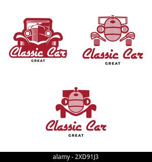 Design-Vorlage für Oldtimer-Symbol Stock Vektor