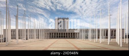 Berlin, Deutschland - 8. Mai. 2024: Blick auf das Gebäude der Messe Berlin - eine internationale Ausstellungshalle Stockfoto