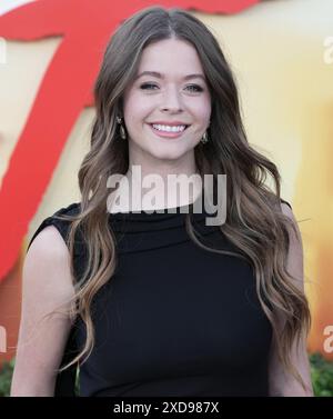 Sasha Pieterse kommt am Donnerstag, den 20. Juni 2024 im Wallis Annenberg Center for the Performing Arts in Beverly Hills, KALIFORNIEN, an der AXEL F World Premiere an. (Foto: Sthanlee B. Mirador/SIPA USA) Stockfoto