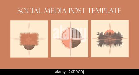 Vorlage für Karussellpost in sozialen Medien Stock Vektor