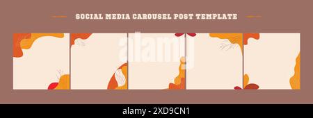 Vorlage für Karussellpost in sozialen Medien Stock Vektor