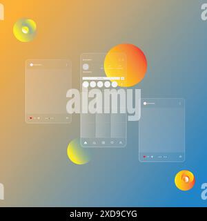 Vorlage für Karussellpost in sozialen Medien Stock Vektor