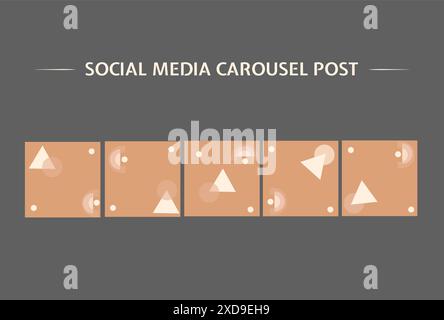 Vorlage für Karussellpost in sozialen Medien Stock Vektor