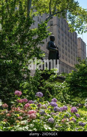 Chester A. Arthur Statue, Madison Square Park, NYC 2024 Stockfoto