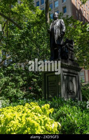 Chester A. Arthur Statue, Madison Square Park, NYC 2024 Stockfoto