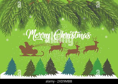 Frohe Weihnachten und Happy New Year 2025 moderner Hintergrund Stock Vektor