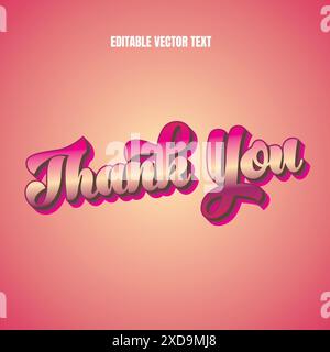 Bearbeitbarer Vektortexteffekt Stock Vektor