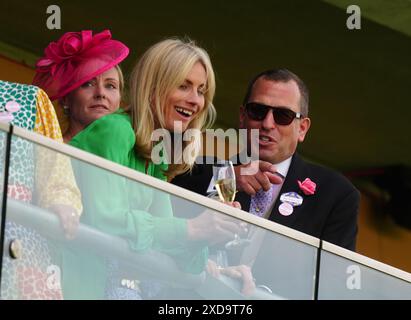 Peter Phillips auf der Tribüne während des vierten Tages von Royal Ascot auf der Ascot Racecourse, Berkshire. Bilddatum: Freitag, 21. Juni 2024. Stockfoto