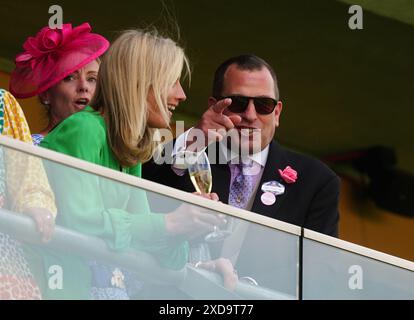 Peter Phillips auf der Tribüne während des vierten Tages von Royal Ascot auf der Ascot Racecourse, Berkshire. Bilddatum: Freitag, 21. Juni 2024. Stockfoto