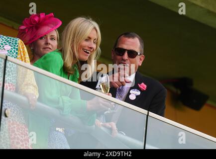 Peter Phillips auf der Tribüne während des vierten Tages von Royal Ascot auf der Ascot Racecourse, Berkshire. Bilddatum: Freitag, 21. Juni 2024. Stockfoto