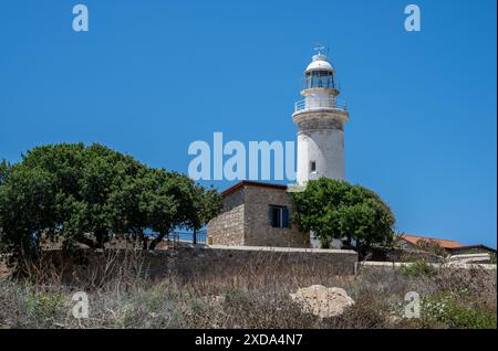 Leuchtturm von Paphos, archäologische Stätte von Nea Paphos, Zypern Stockfoto