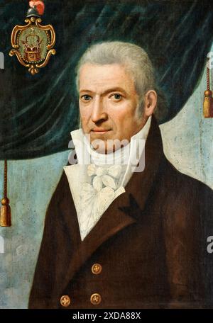 Ritratto di gentiluomo - olio su tela - Pittore emiliano - 1784 - Novellara (re), Museo Gonzaga Stockfoto