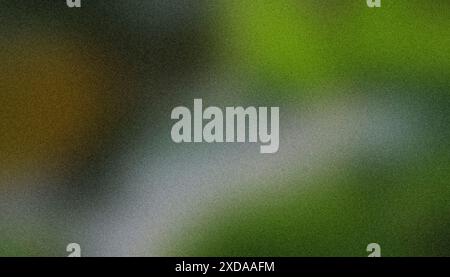 Grüner natürlicher weicher abstrakter Hintergrund mit einem glatten Farbverlauf und Farbspritzern, rauer Textur, körnigem Rauschen. Stockfoto