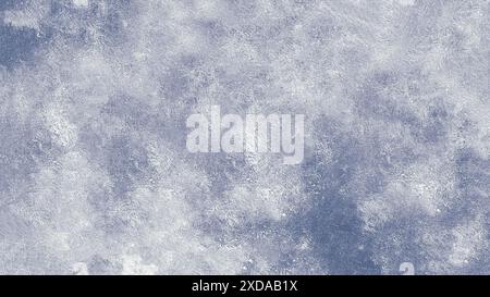 Ein strukturiertes abstraktes Gemälde, das einem bewölkten Himmel in Blau- und Weißtönen ähnelt Stockfoto