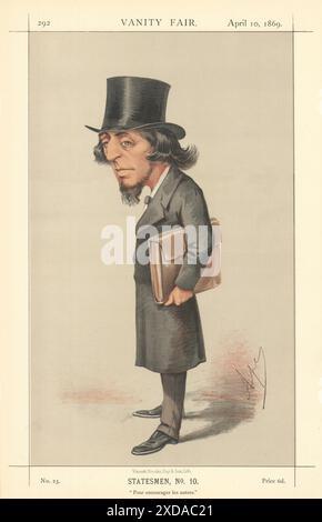 VANITY FAIR SPY CARTOON James Stansfeld 'Pour encourager les autres' 1869 Stockfoto