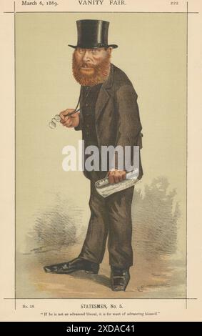 EITELKEIT FAIR SPIONAGE CARTOON William Edward Forster 'Wenn er nicht ein fortgeschrittener…' 1869 Stockfoto