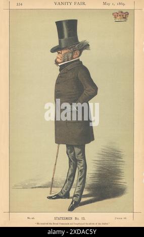 VANITY FAIR SPIONAGE CARTOON Viscount Sydney 'Er erhielt die königlichen Befehle…' 1869 Stockfoto