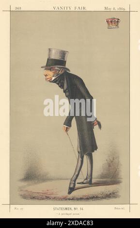 EITELKEIT FAIR SPIONAGE CARTOON Henry George, Earl Grey "Eine privilegierte Person". Ape 1869 Stockfoto