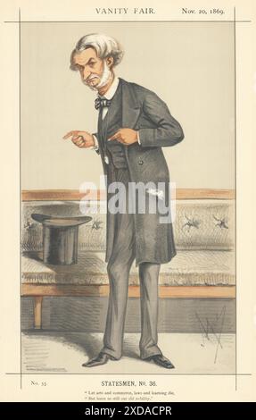 EITELKEIT FAIR SPION CARTOON Lord John Manners 'Let Arts & Commerce, Gesetze &…' 1869 Stockfoto