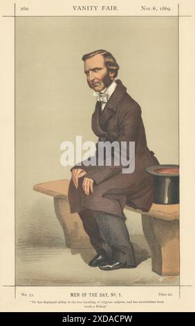 EITELKEIT FAIR SPION CARTOON Rev Frederick Temple 'Er hat Fähigkeit gezeigt…' 1869 Stockfoto