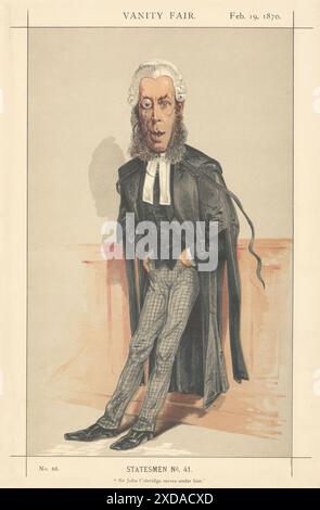 EITELKEIT FAIR SPION CARTOON Robert Collier. Sir John Coleridge dient unter ihm 1870 Stockfoto