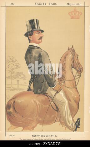 EITELKEIT FAIR SPIONAGE CARTOON Prinz Teck 'der beliebteste von Prinzen hat er…' 1870 Stockfoto