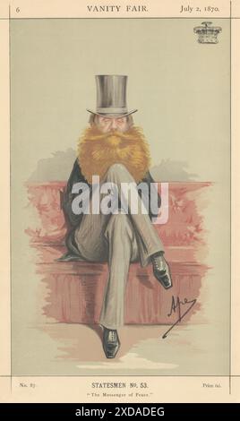 EITELKEIT FAIR SPION CARTOON John, Earl Spencer 'der Botschafter des Friedens'. Ape 1870 Stockfoto