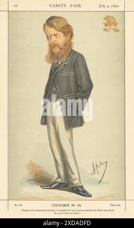 EITELKEIT FAIR SPIONAGE CARTOON Duke of Sutherland 'einfach & bescheiden sich selbst…' 1870 Stockfoto