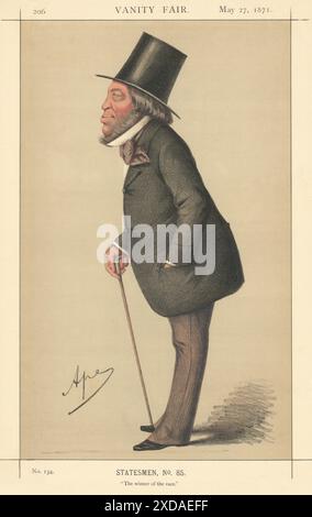 EITELKEIT FAIR SPIONAGE CARTOON Baron Mayer Amschel de Rothschild 'der Gewinner der…' 1871 Stockfoto