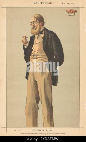 EITELKEIT FAIR SPIONAGE CARTOON Duke Rutland 'Er wurde einmal die Führung angeboten…' 1871 Stockfoto