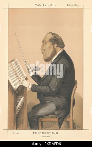 EITELKEIT FAIR SPION CARTOON Sir Michael Costa 'Orchestration' Musik. Lyall 1872 Stockfoto